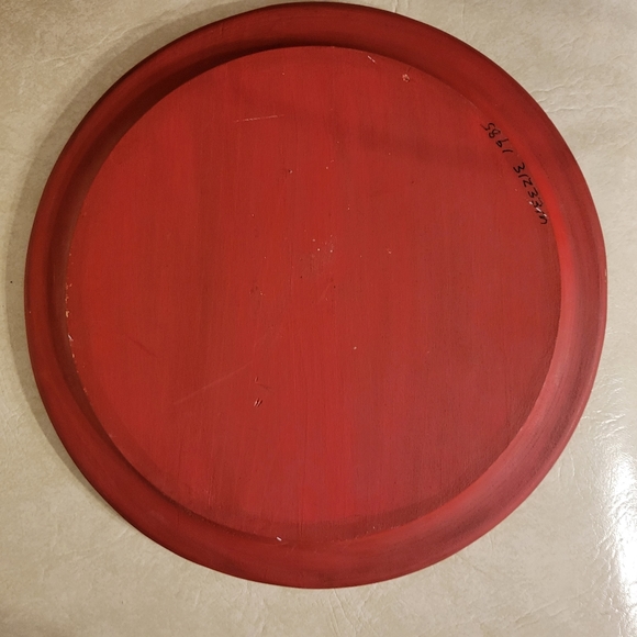 VTG Painted Colorful Folk Art Wood Wooden Centerpiece Wall Decor Floral Signed - Picture 6 of 6